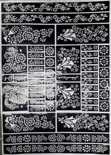 

Трафарет для мехенди (большой),