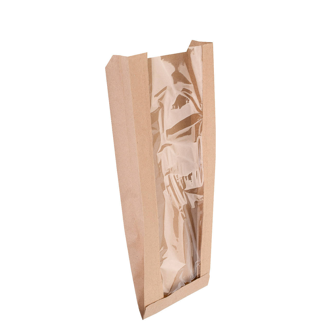 

Пакет Бумажный С Окном Под Хлеб 420х140х50 окно 50 Бурый Крафт ЖЖ, Коричневый