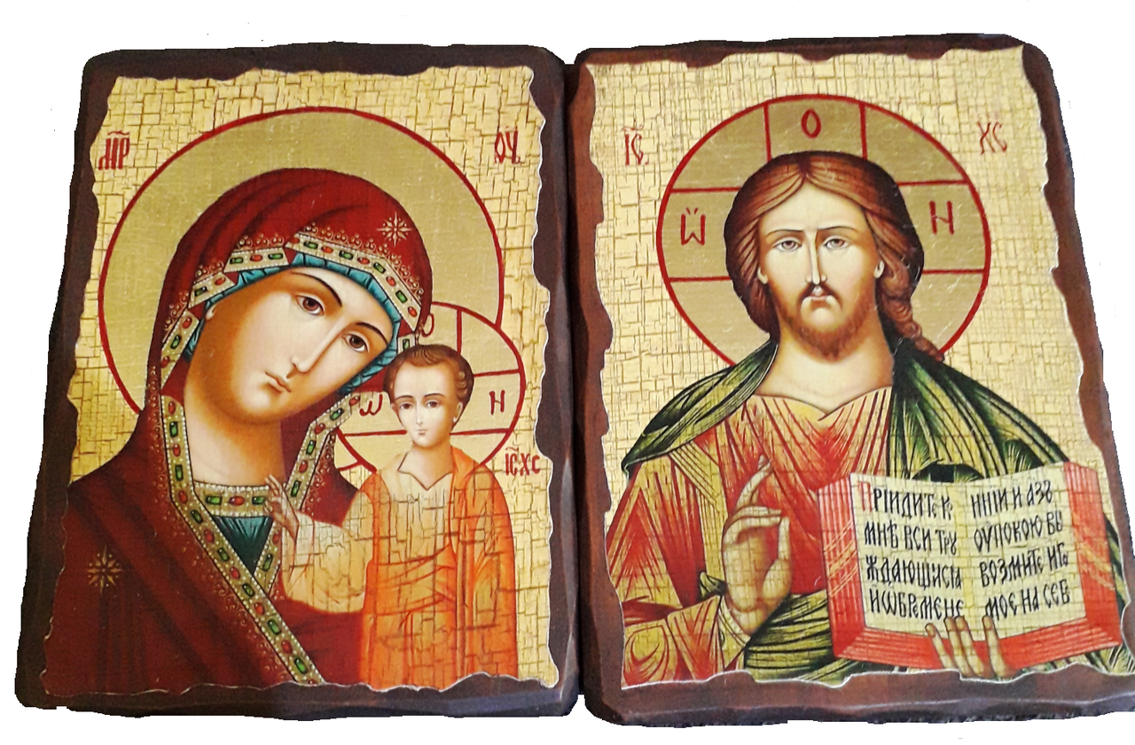 

Иконы Пара Спаситель и Казанская для Венчания (на дереве)