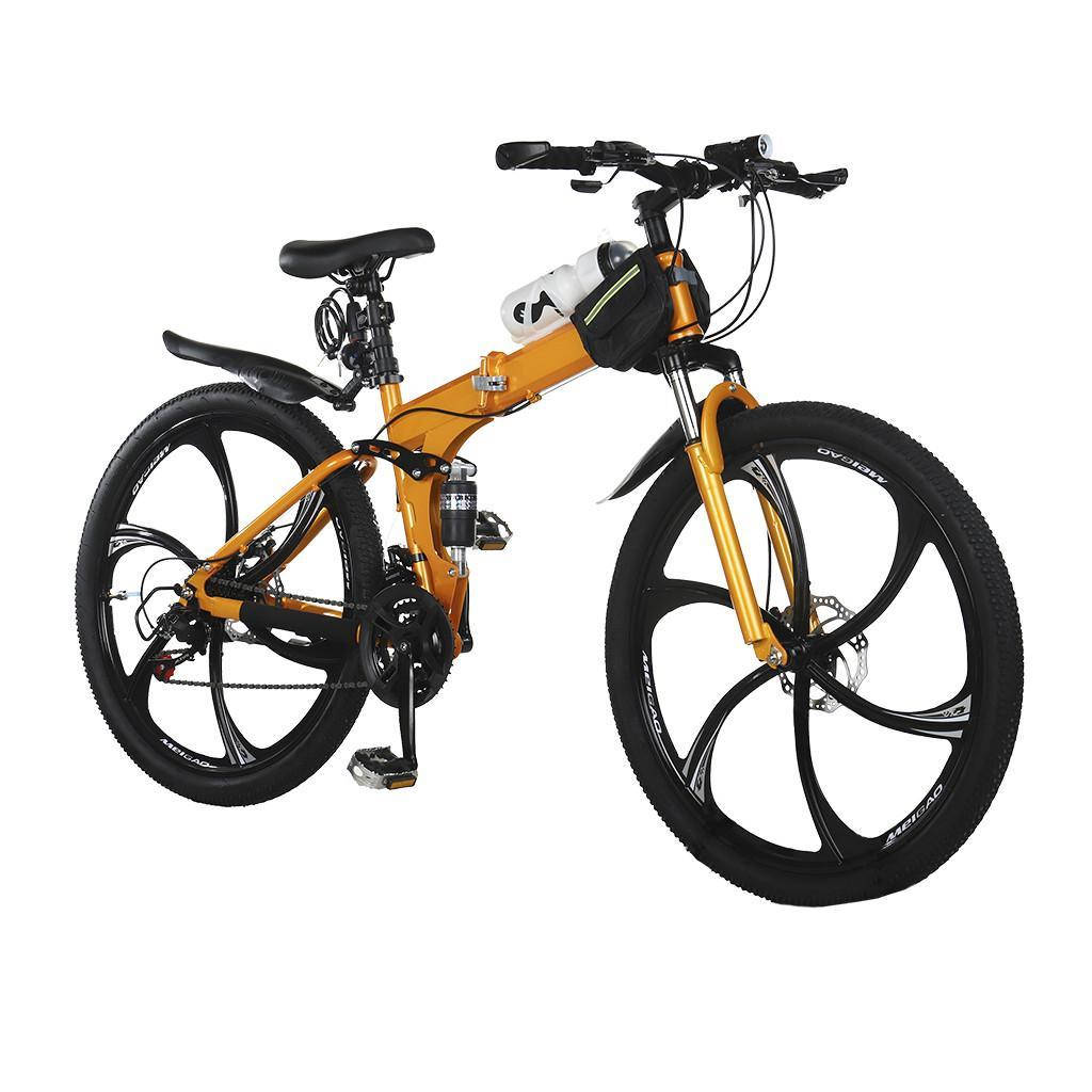 

Велосипед двух-подвесной на литых дисках, 21 скорости Shimano ALTUS , оранжевый