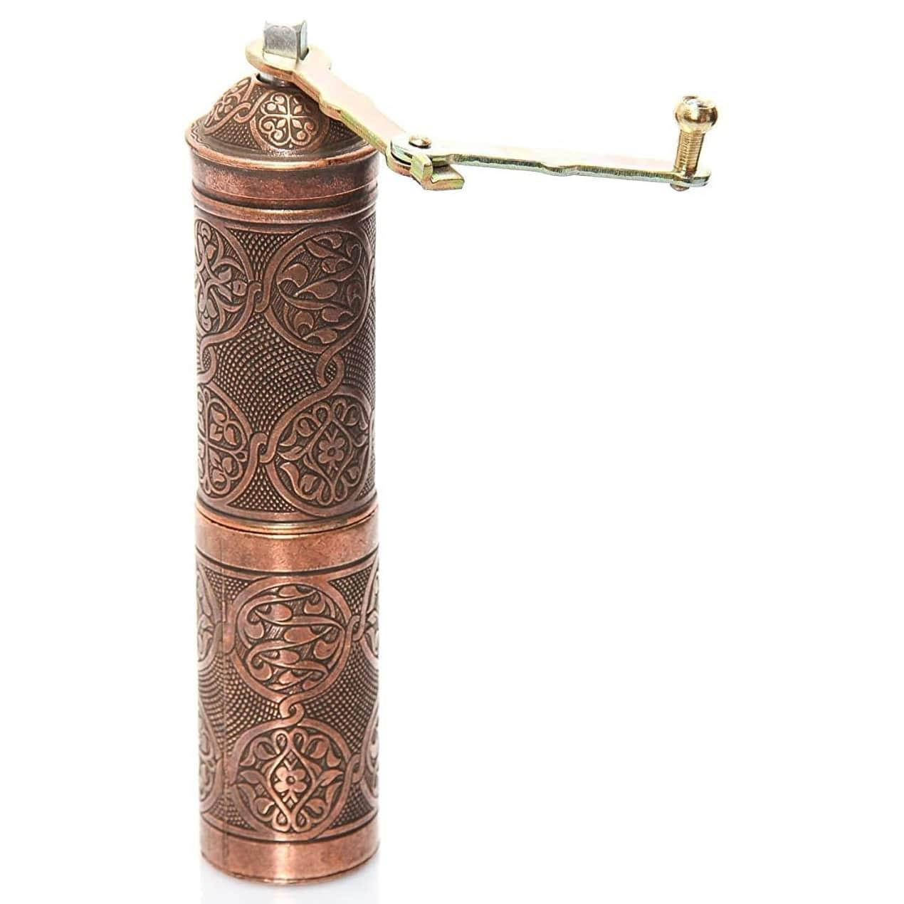 

Ручная турецкая кофемолка для помола под турку 22 см. (470 г.) Бронза