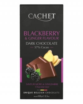 

Шоколад Cachet (Кашет) черный 57% какао с ежевикой и имбирем 100г