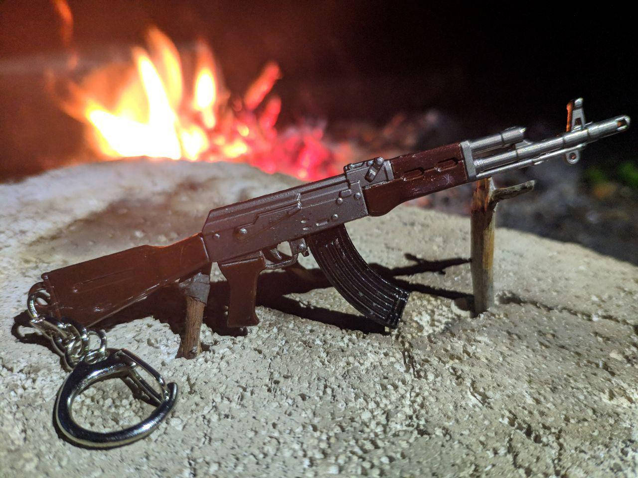 

Брелоки - брелок оружие АКМ Калаш реквизит 12см pubg Seuno, Серебристый