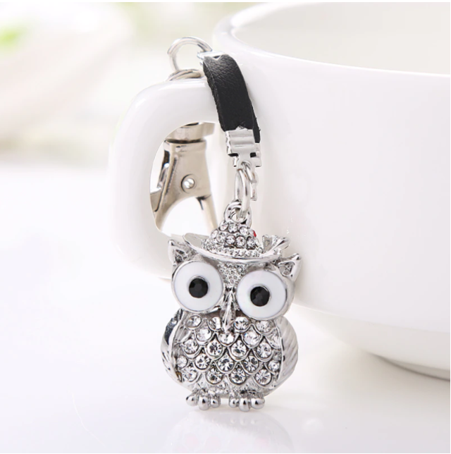 

Креативный модный брелок подвеска в виде Совы с кристаллами
