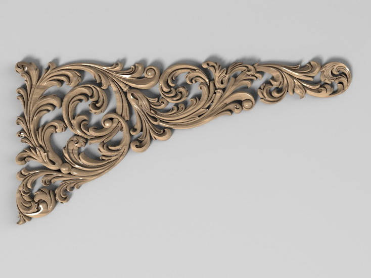 

Угловой декор 22 деревянный - 335х164 мм