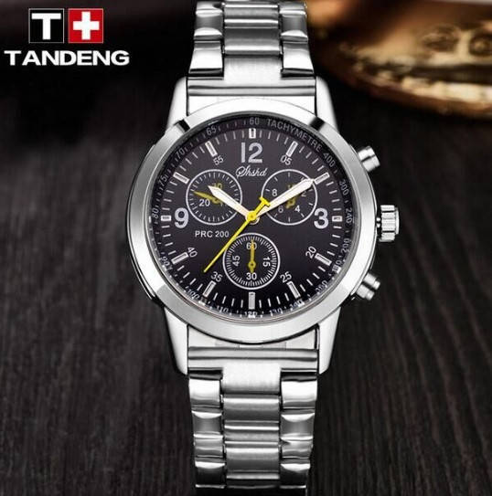 

Мужские популярные наручные часы Geneva Silver Black