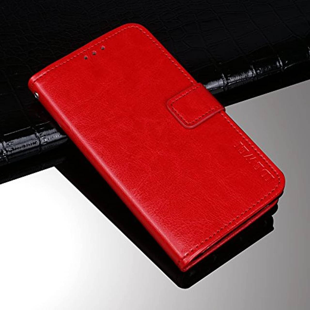 

Чехол Idewei для OPPO A12 книжка кожа PU красный