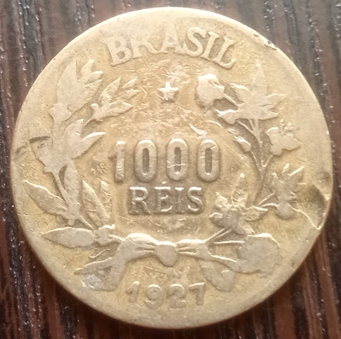 

Монета 1000 рейс (реалов) Бразилия 1927