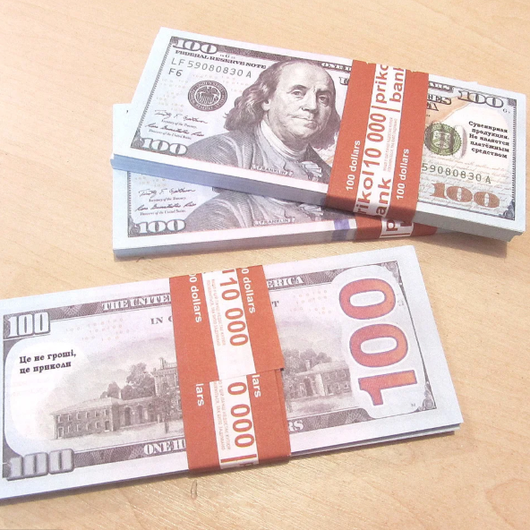 

Хит! Пачка Сувенирных Денег 100 долларов Новые 80 шт/уп, пачка баксов