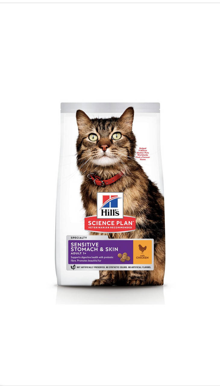 

HILLS SP Fel Adult SenSt&Sk Ch-Доросл. кішка.Чутл.травл.та шкіра-0,3 кг