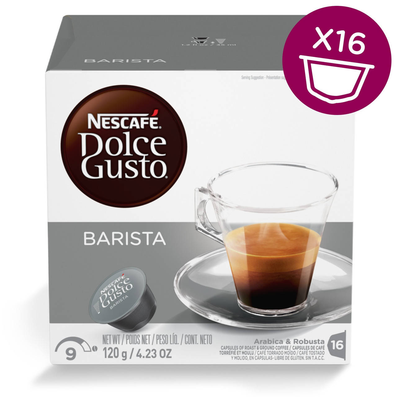

Кофе в капсулах NESCAFE Dolce Gusto Ristretto Barista 16 шт. (Нескафе Дольче Густо Ристретто)
