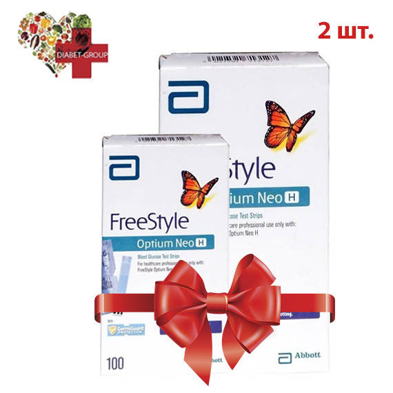 

Тест полоски Фри Стайл Оптиум Нео Н (FreeStyle Optium Neo H) 100 шт. 2 упаковки