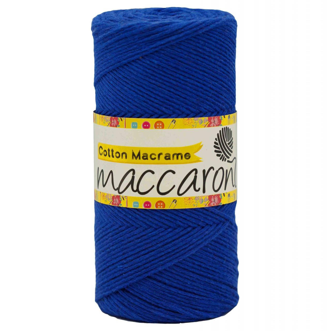 

Эко хлопковый шнур Cotton Macrame Maccaroni 2,5 мм, синий