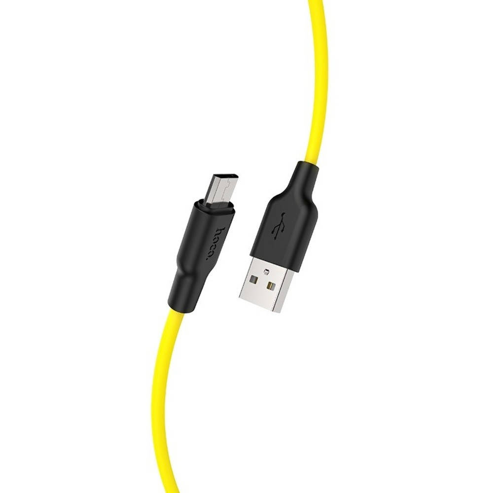 

USB кабель Hoco X21 Plus 1m Micro чёрно-желтый