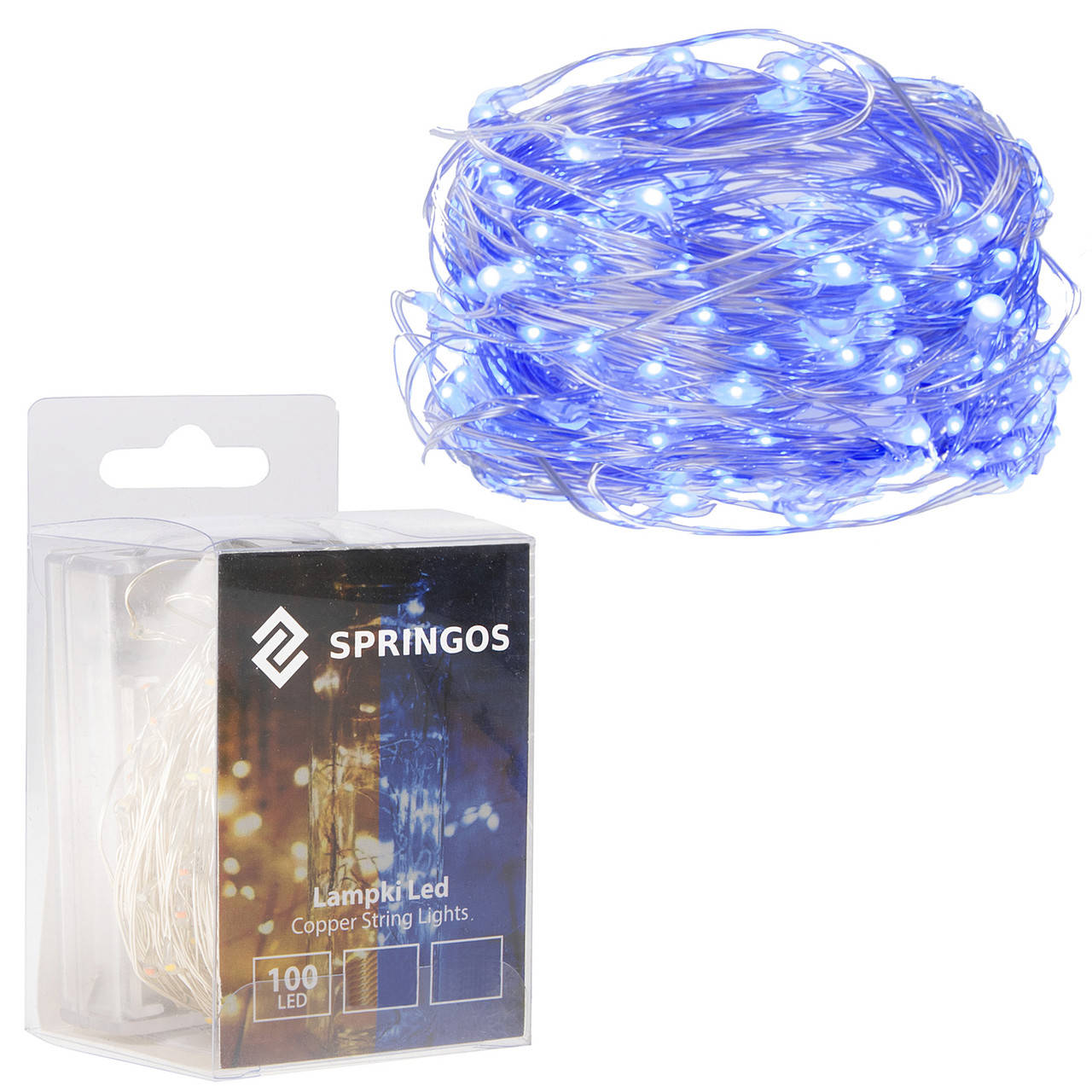 

Гирлянда на батарейках Springos 9.9 м 100 LED CL0020 Blue - UkMarket