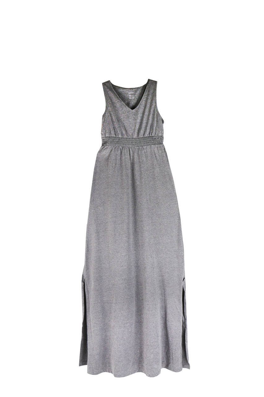 

Женское летнее длинное платье ESMARA XS серый WE-550029