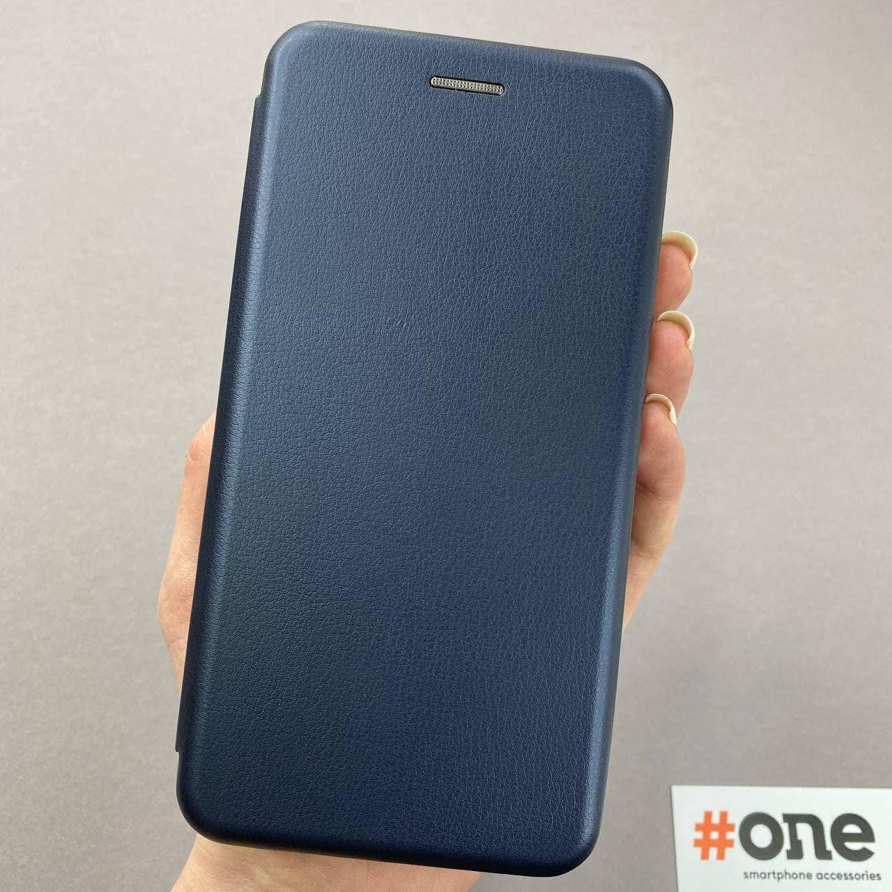 

Чехол-книга для Huawei Y7 2017 с магнитом с подставкой карманом книжка на телефон хуавей у7 темно-синяя STN, Темно-синий