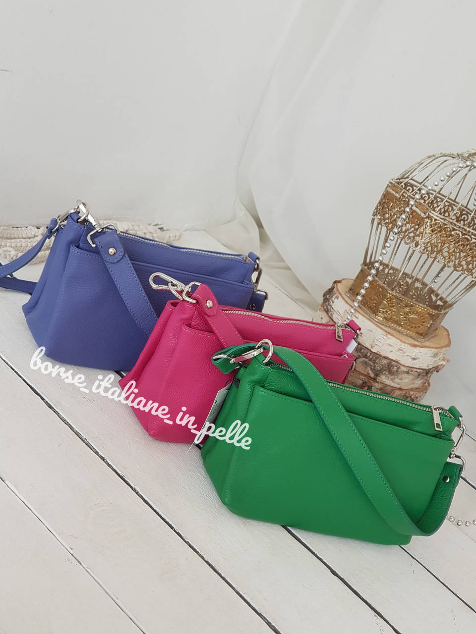 

Шкіряна італійська сумочка крос-боді