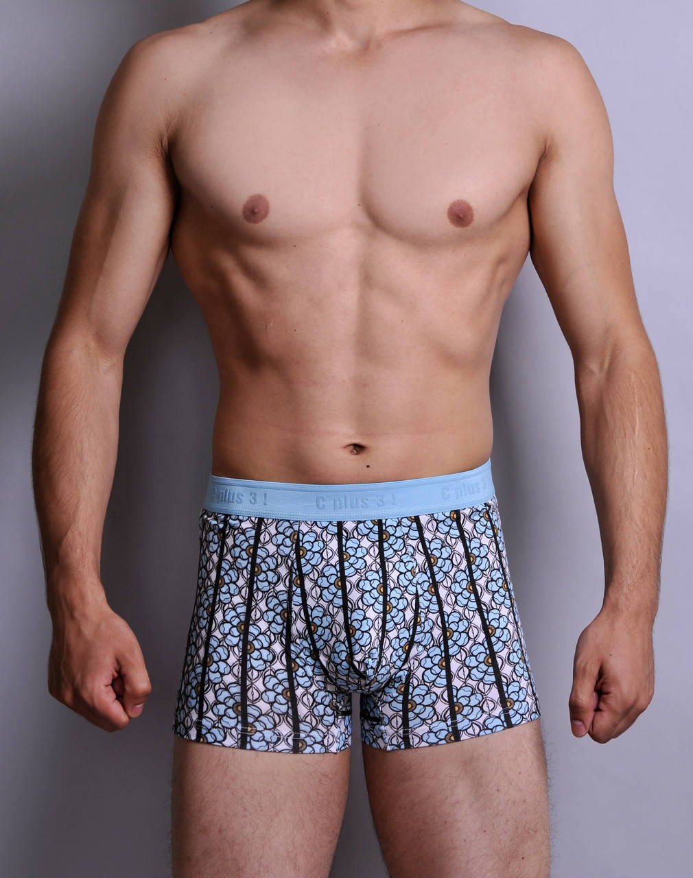

Мужские трусы - боксеры C+3 829 XXL голубые, Голубой