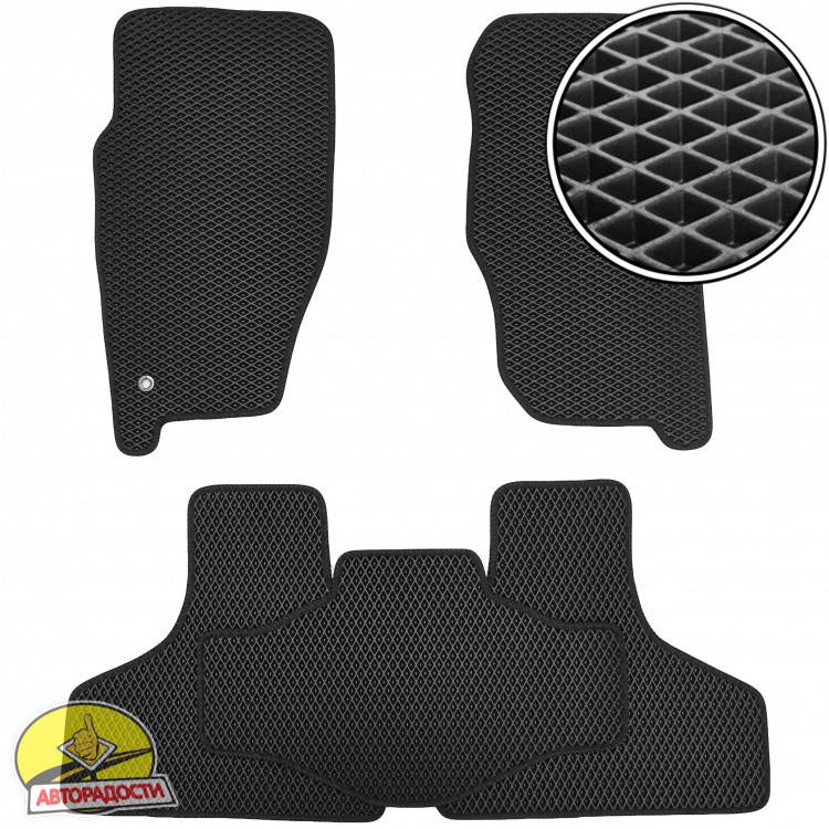 

Коврики в салон для Jeep Liberty '02-07, EVA-полимерные, черные (Kinetic), Черный