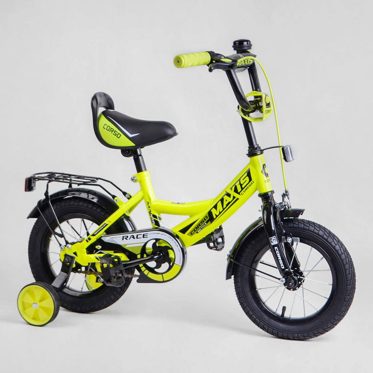 

Велосипед 12" дюймов 2-х колёсный "CORSO" MAXIS-12852 желтый 113863
