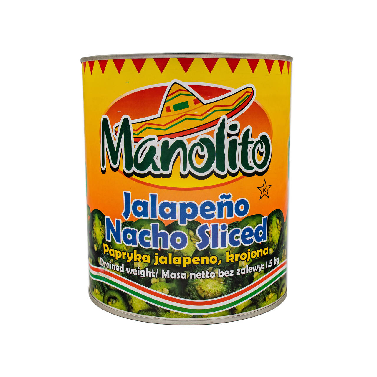 

Перец Халапеньйо резаный Jalapeno Manolito 2,9 кг
