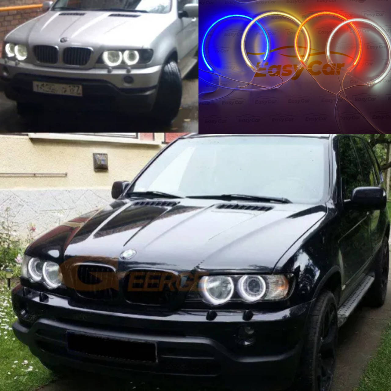 

CCFL Ангельские глазки на BMW E53 дорестайл ЖЕЛТЫЕ