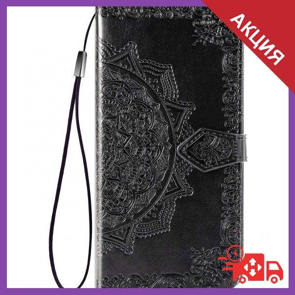 

Кожаный чехол (книжка) Art Case с визитницей для Realme 6 Pro, Черный