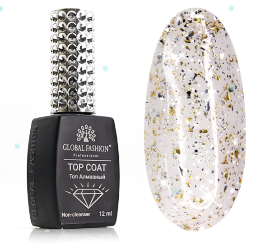

Топ с хлопьями поталь Серебро+Золото Silver+Gold Foil Global Fashion 12 мл
