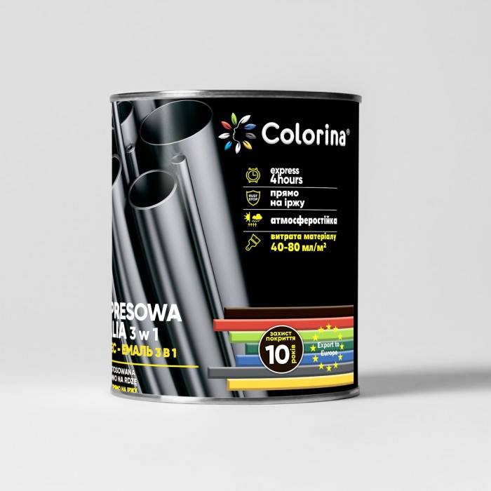 

Экспресс- эмаль "3 в 1" COLORINA 2.8, Серый