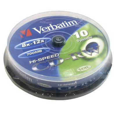 

Диск CD-RW Verbatim 700Mb/80min 12x (в конверте , поштучно )