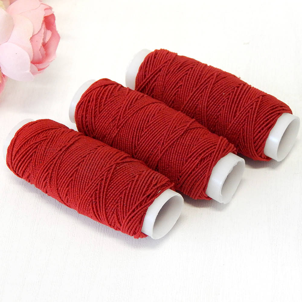 

Нитка-резинка 0,9 мм, темно-красная