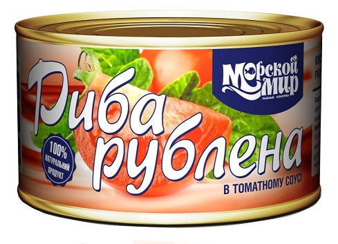 

Риба рублена в том.соусі 240г 48шт ТМ МОРСЬКИЙ СВІТ