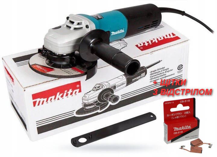 

Болгарка MAKITA 9565CVR + щетки с отстрелом