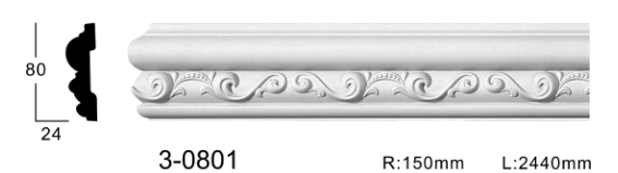 

Молдинг для стен с орнаментом Classic Home 3-0801, лепной декор из полиуретана