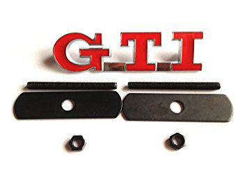 

3D эмблема GTI на решетку радиатора - красный
