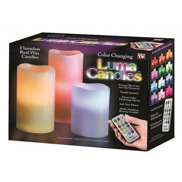 

Светодиодные свечи Luma Candles с пультом Белые
