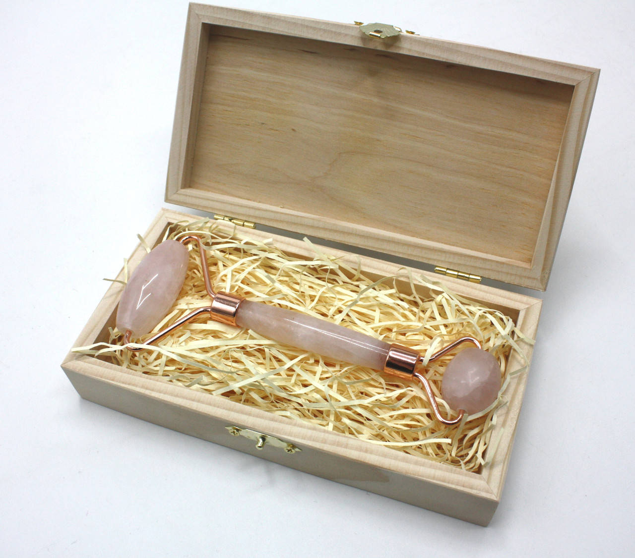 

Массажер гуаша, ролик из розового кварца.