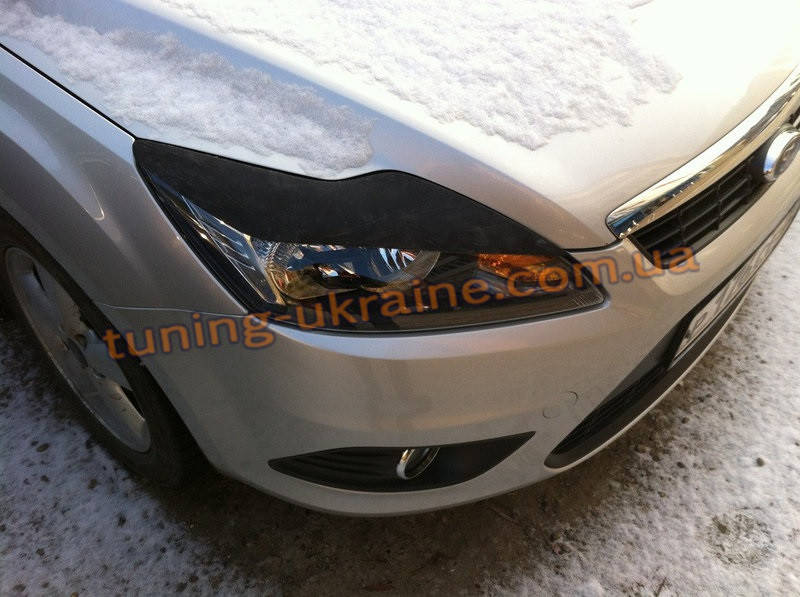 

Реснички на фары для Ford Focus 2004-2011 седан, Черный