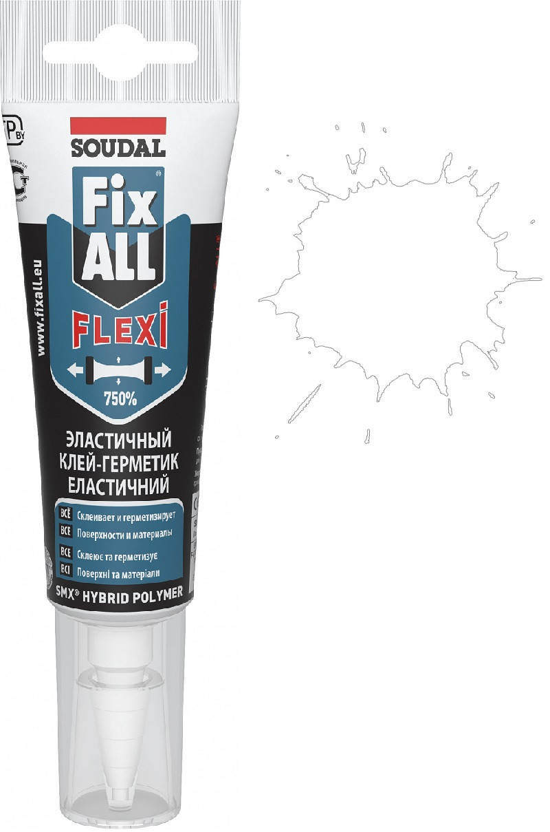

Клей-герметик универсальный 125мл /белый/ Fix All Flexi SOUDAL
