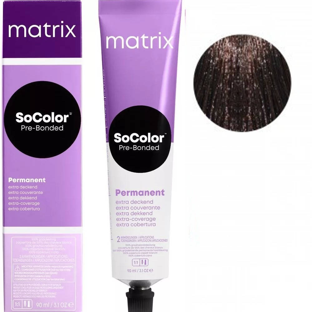 

Краска для волос Socolor.beauty Extra Coverage Matrix 504N 100% покрытие седины 90 мл.