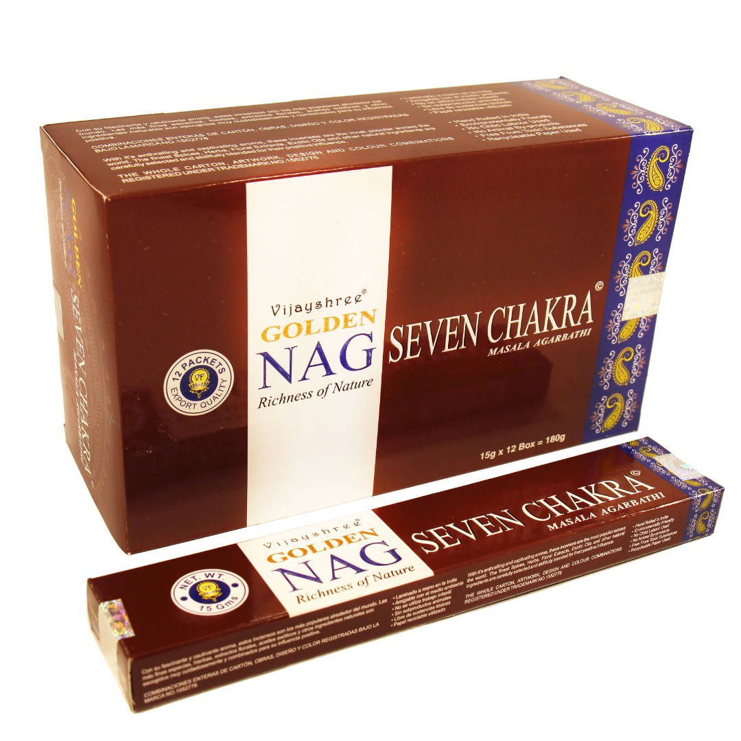

Благовоние "Семь чакр" (Golden Nag Seven Chakra, Vijayshree), 15 грамм