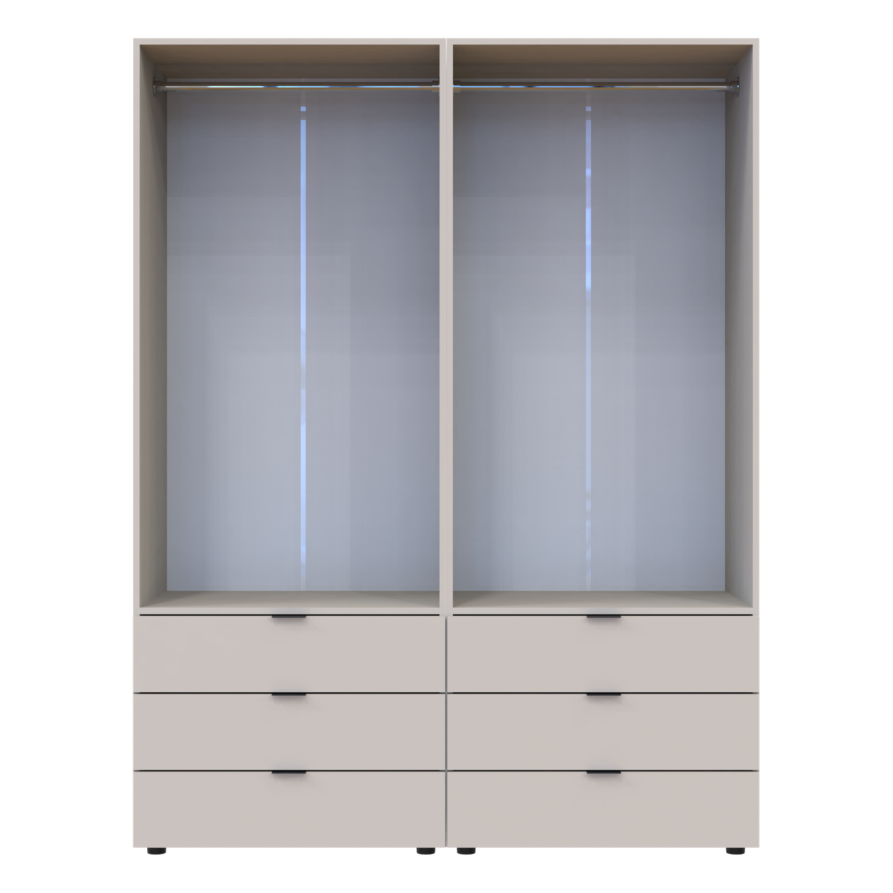 Розпашна Шафа для одягу Doros Гелар комплект Кашемір 2+2 ДСП 155х49.5х203.4 (80737637) 4