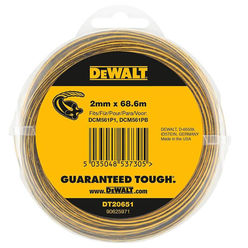 

Леска для триммера 2.0ммх67м DeWALT DT20651