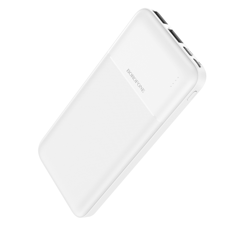 

Повербанк ультра тонкий с LED индикатором 10000mAh BOROFONE BJ16 Cube |2USB, 2A| Белый
