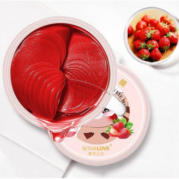

Патчи для глаз Sersanlove StrawBerry с экстрактом клубники (60 штук, 30 пар)