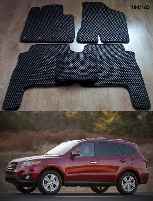 

Коврики ЕВА в салон Hyundai Santa Fe '10-12 CM, Черный