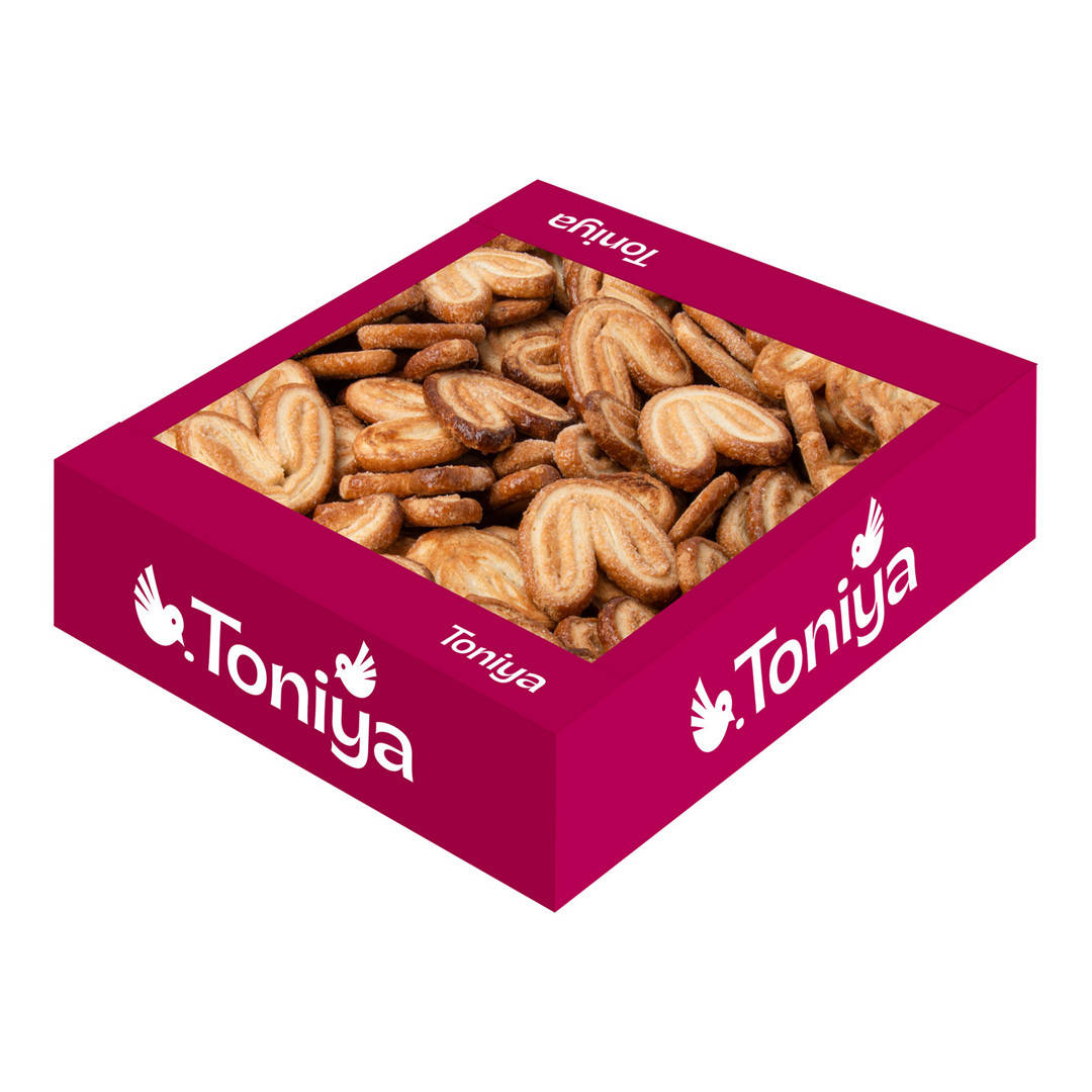 

Печенье слоеное декорированное сахаром Ушки 300г ТМ TONIYA