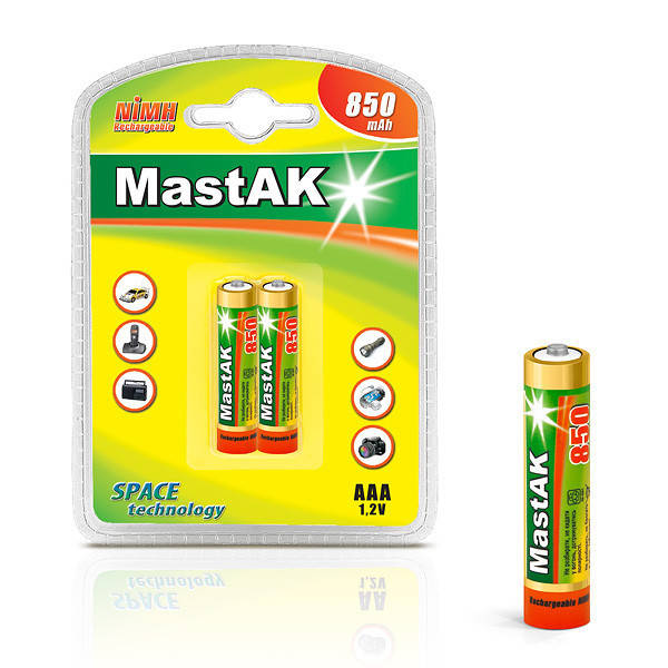 

Аккумулятор MastAK Ni-MH AAA/R03 850mAh (2шт)