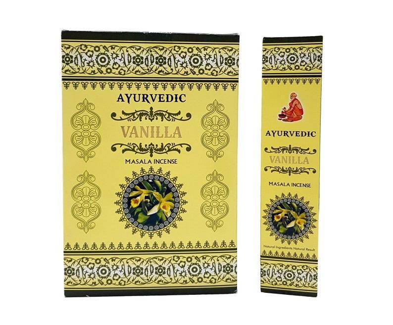 

Благовония Ваниль Аюрведик 15 шт (Masala incense Vanilla Ayurvedic)